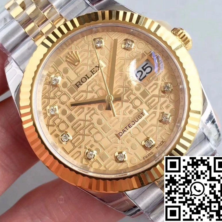Gold Diamond-studded 41MM Dial Factory Datejust Rolex 126333-0003 EW Textured 0409